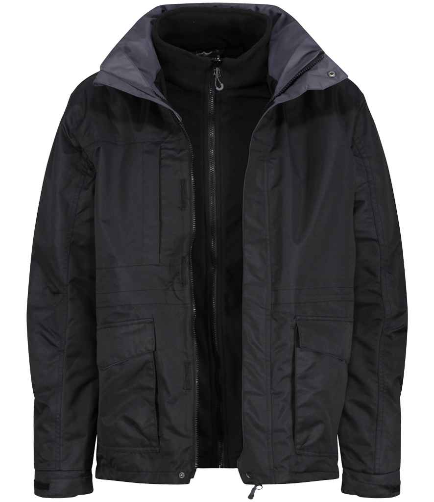 Regatta Benson III 3-in-1 Breathable Jacket - Black/Black